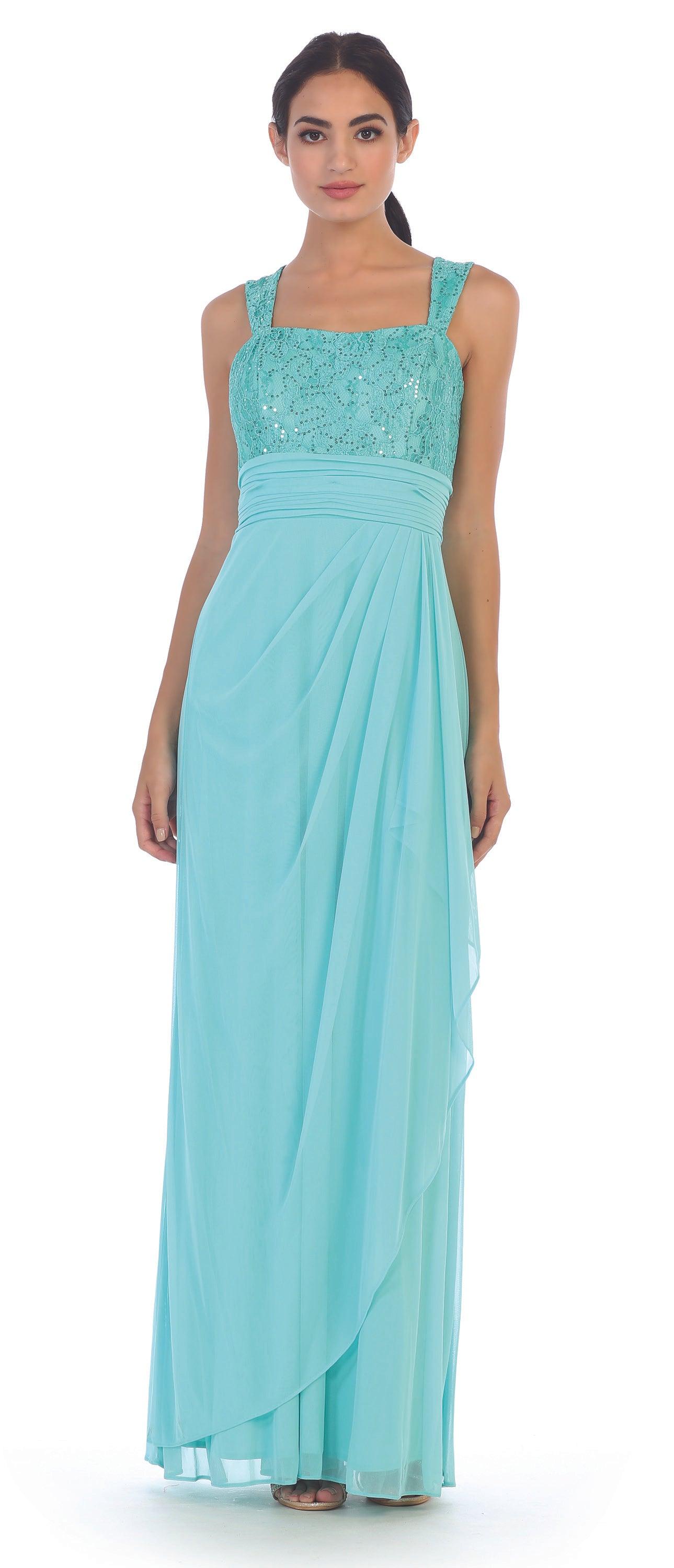 Long Mother of the Bride Lace Chiffon Jacket Dress