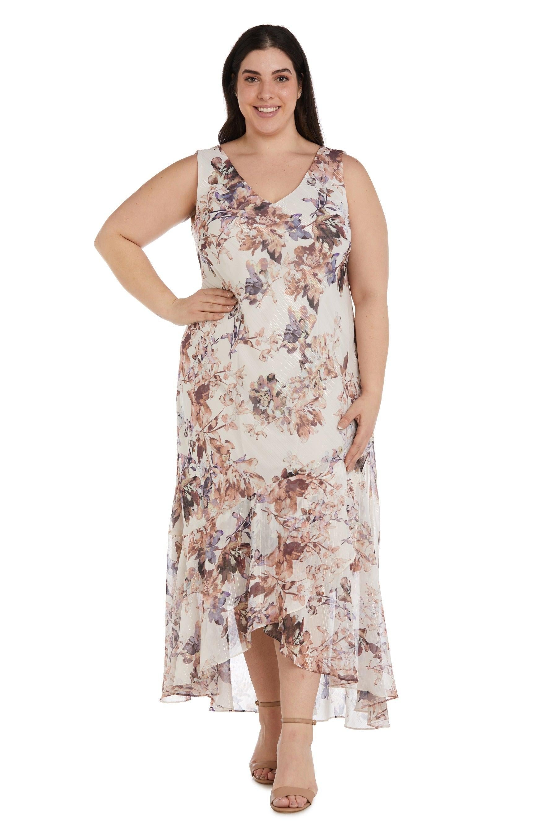 R&M Richards 9206W Piece High Low Plus Size Dress