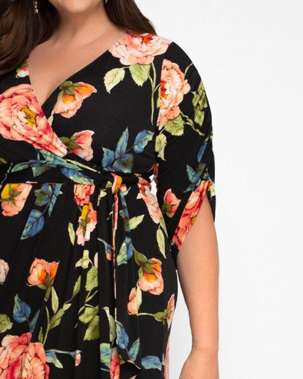 Kiyonna Short Formal Wrap Dress