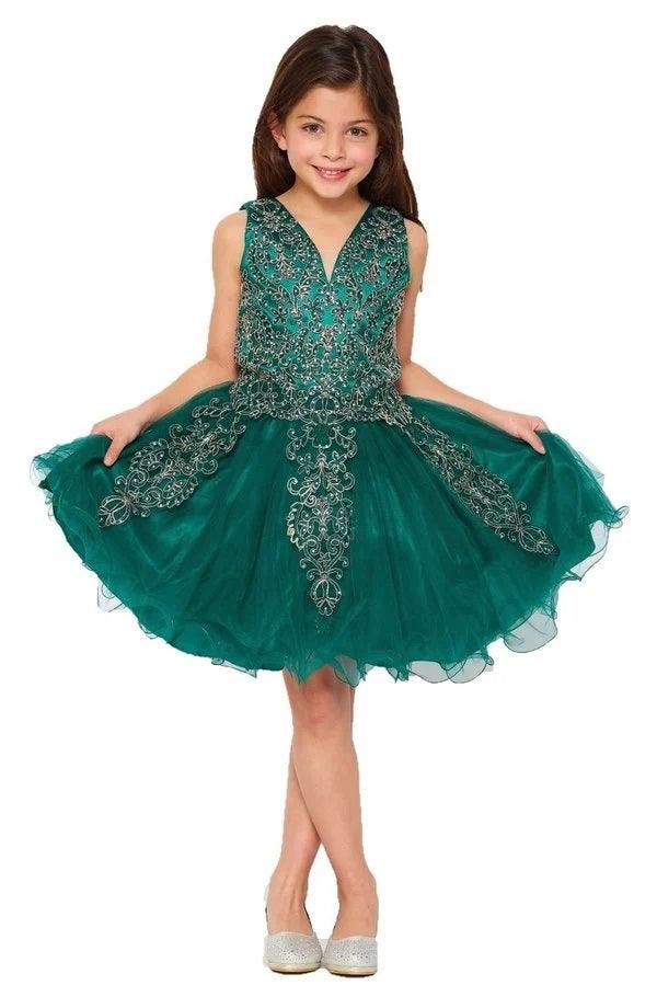 Short Sleeveless Flower Girl Dress