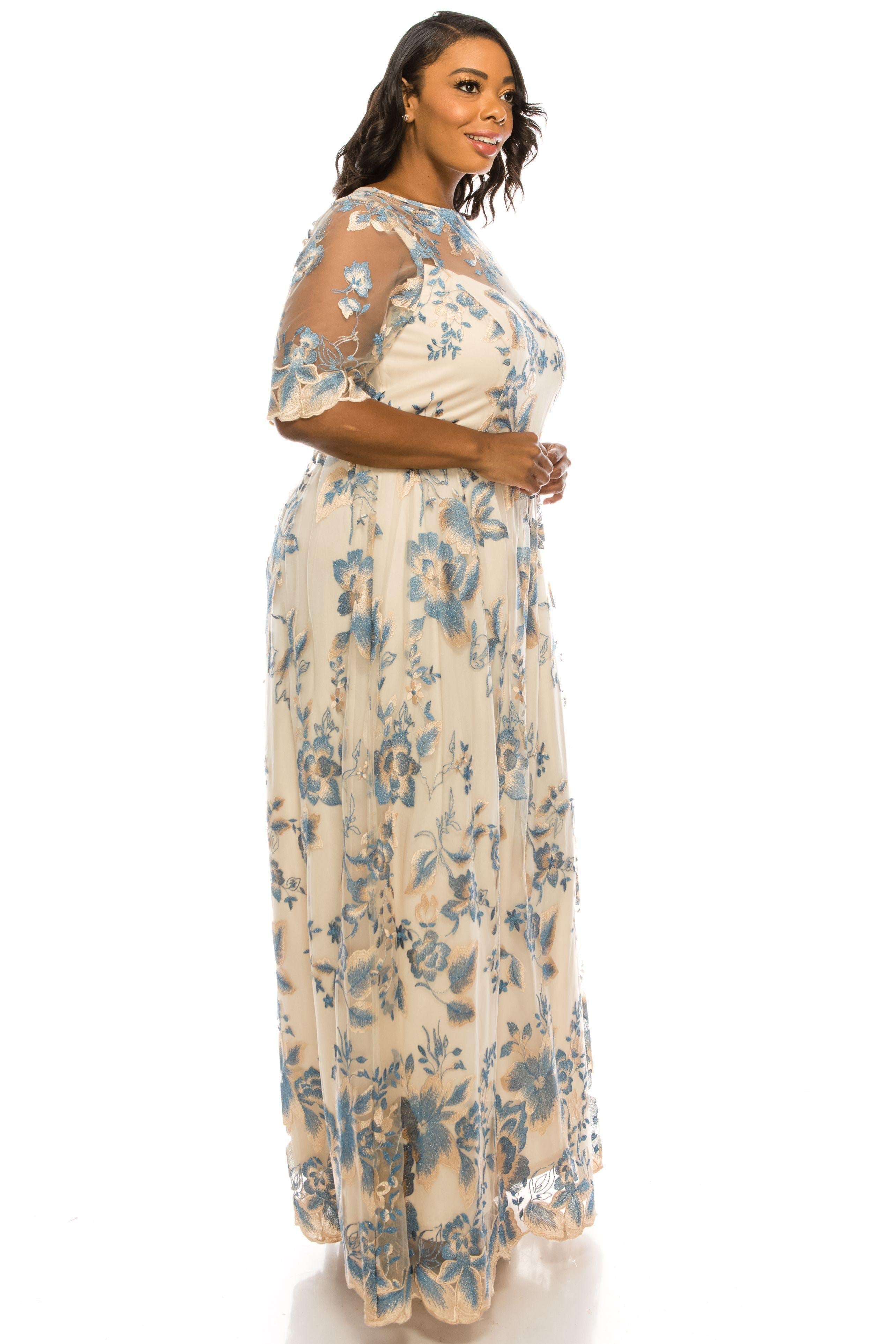 Adrianna Papell AP1E200779W Long Floral Evening Gown Sale