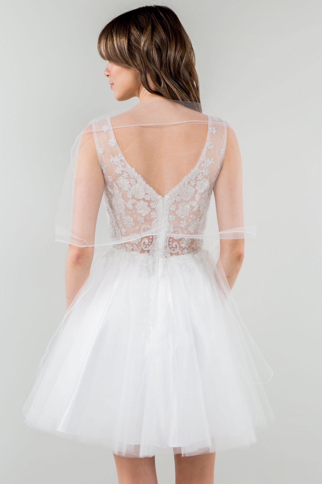 Glitter A Line Short Homecoming Dress