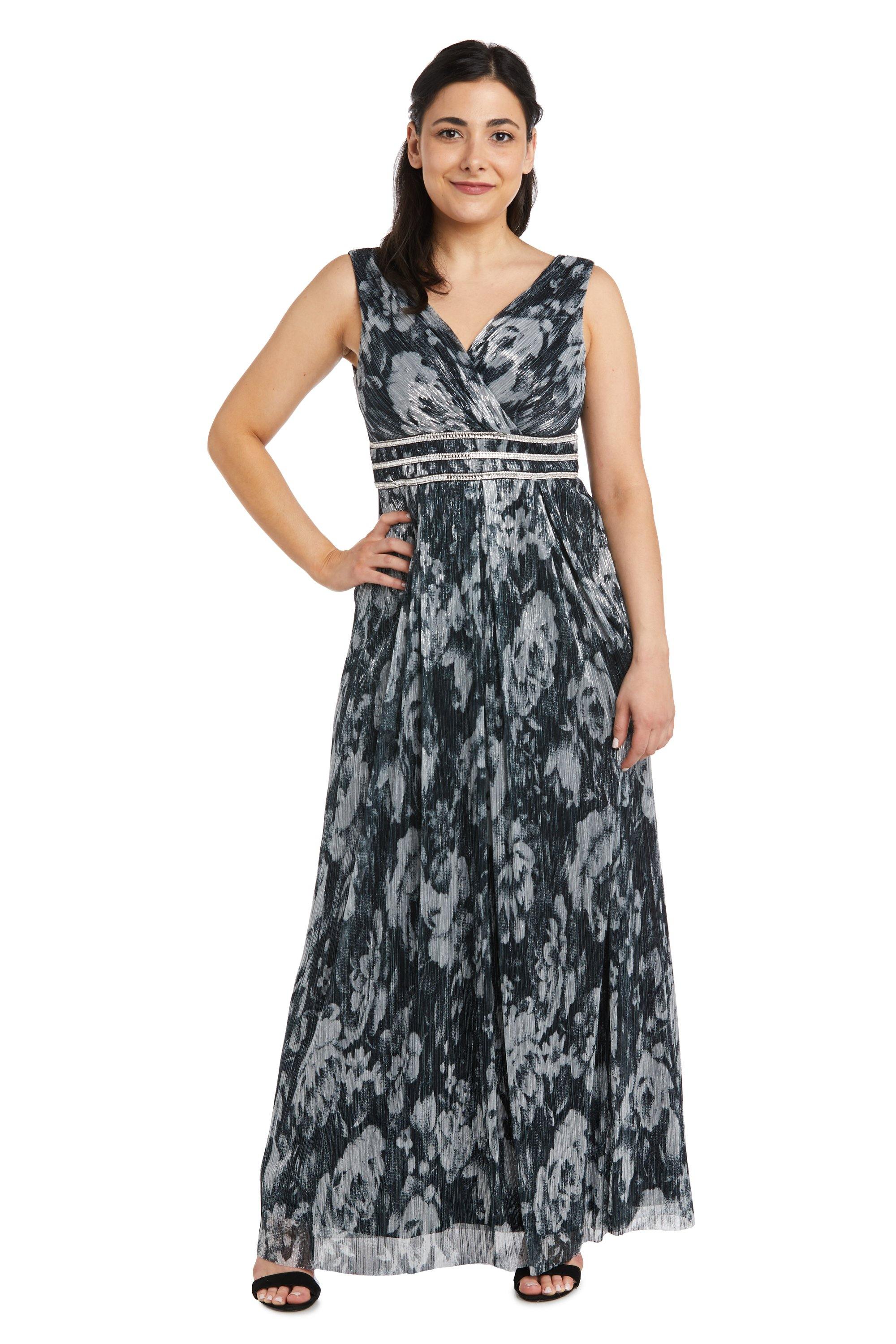 R&M Richards 7178P Long Formal Metallic Petite Gown Sale