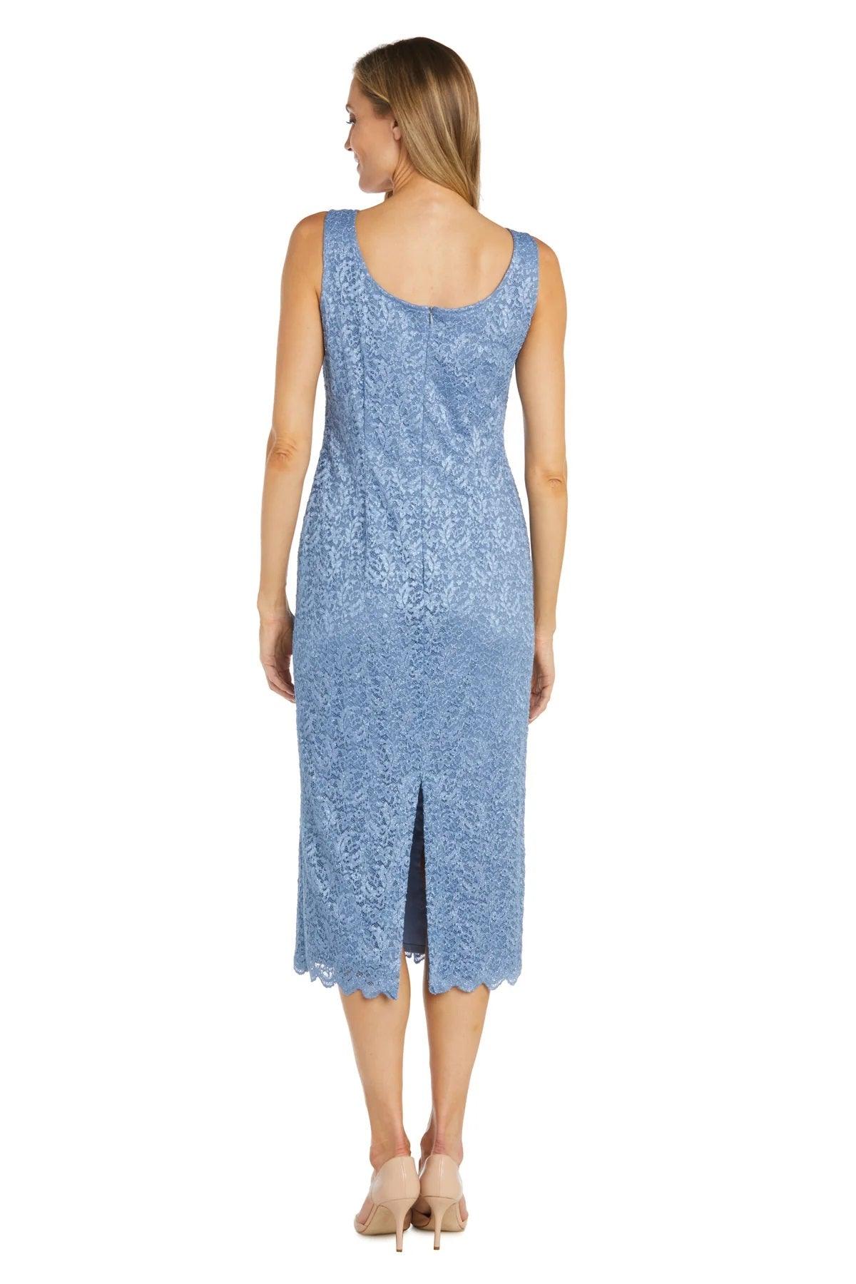 R&M Richards 9285 Mother of the Bride Lace Jacket Midi Dress