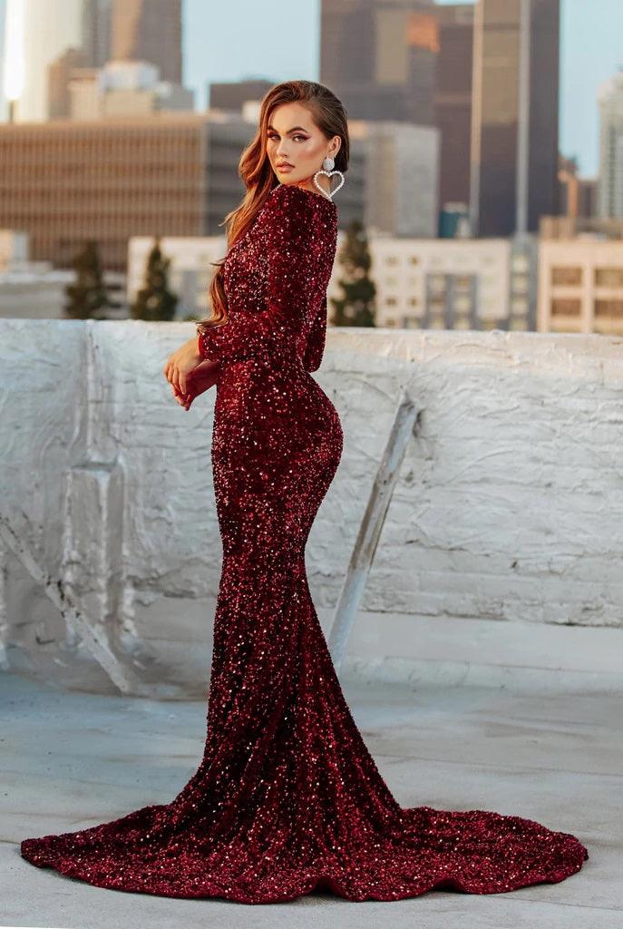 Portia And Scarlett 21031 Long Sleeve Formal Gown