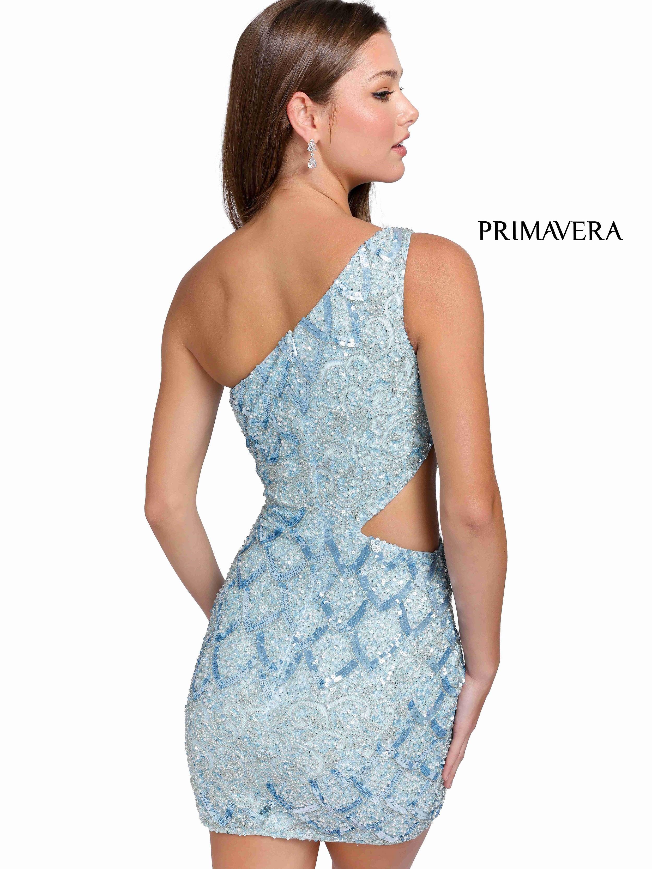 Primavera Couture One Shoulder Short Dress 3504