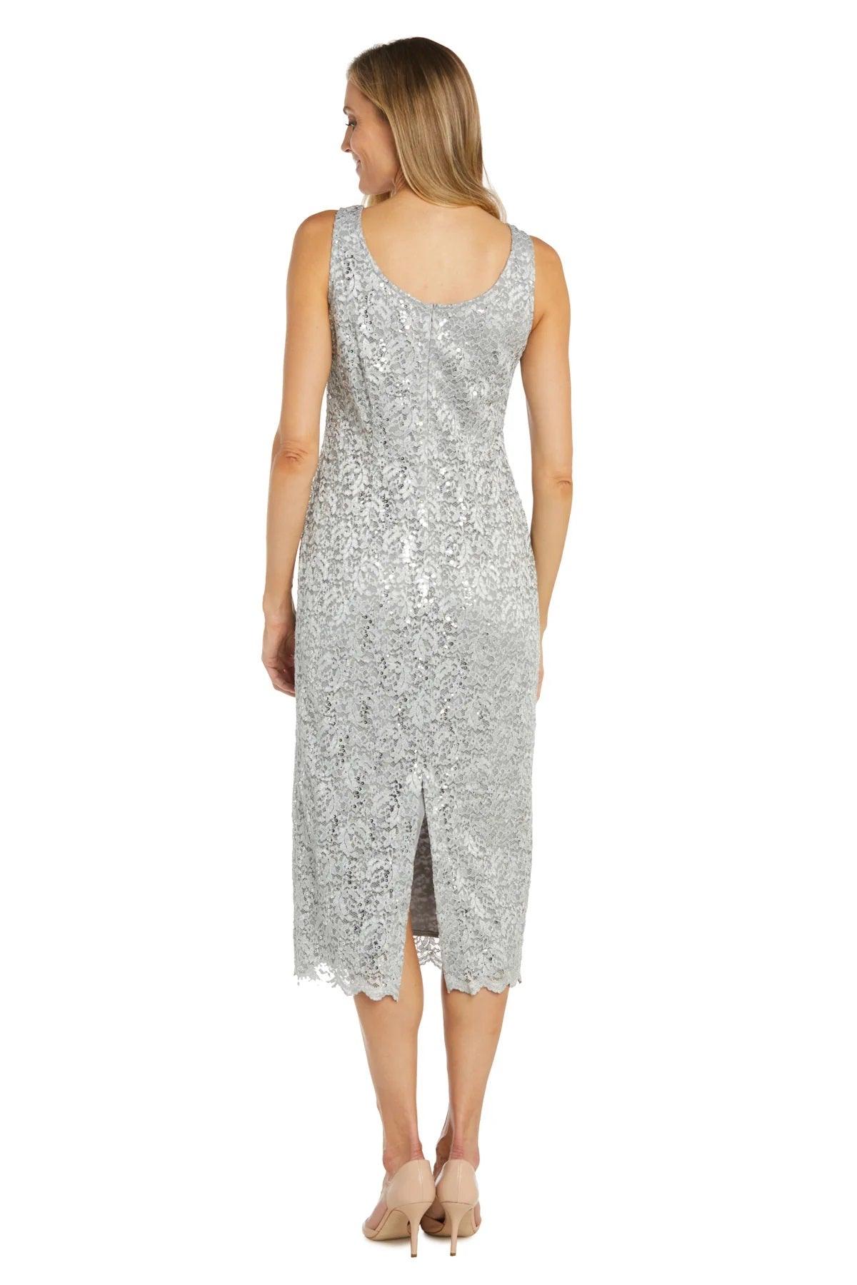 R&M Richards 9285 Mother of the Bride Lace Jacket Midi Dress