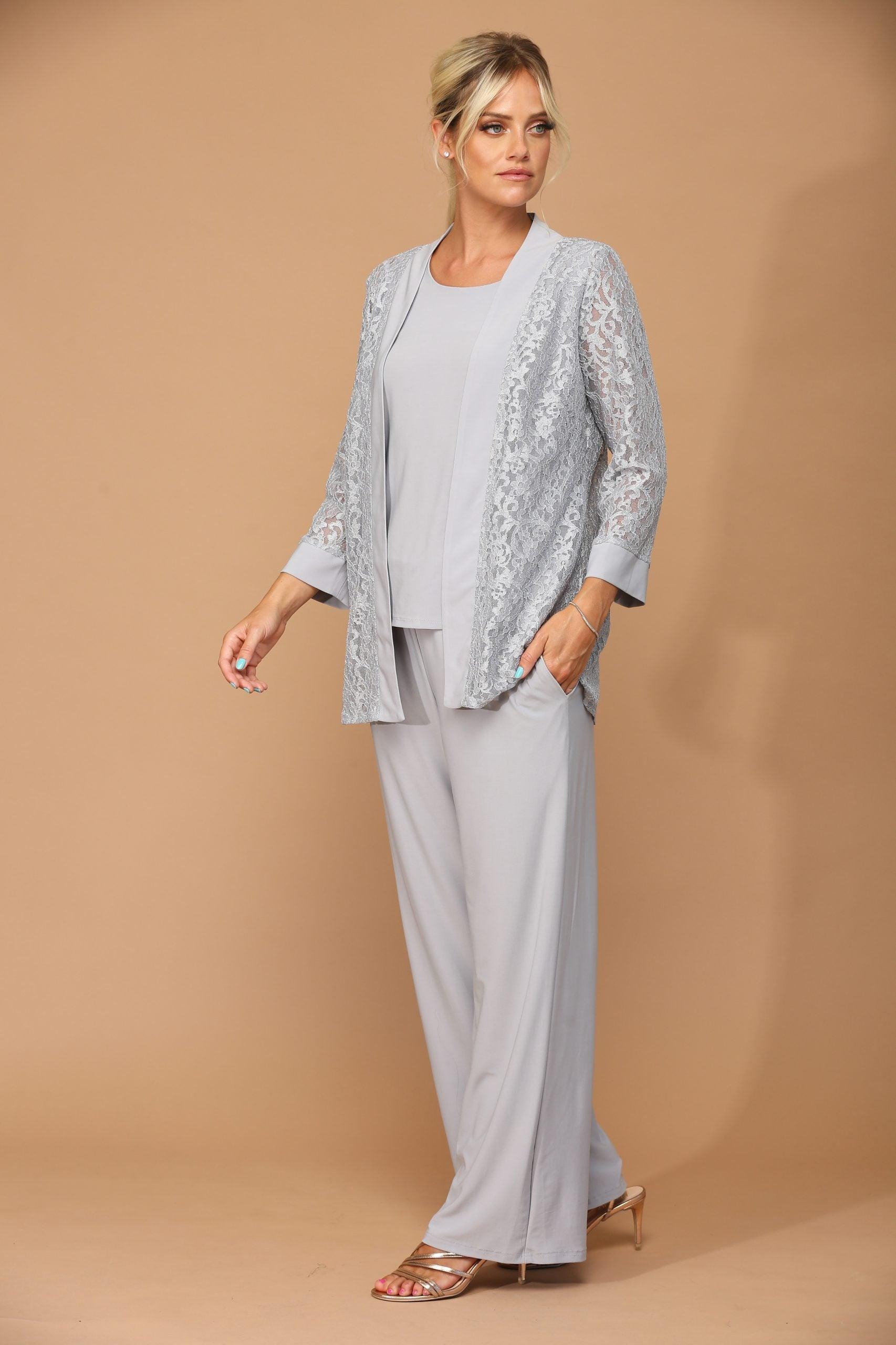 Long Formal Mother of the Bride Jacket Pant Suit Sale