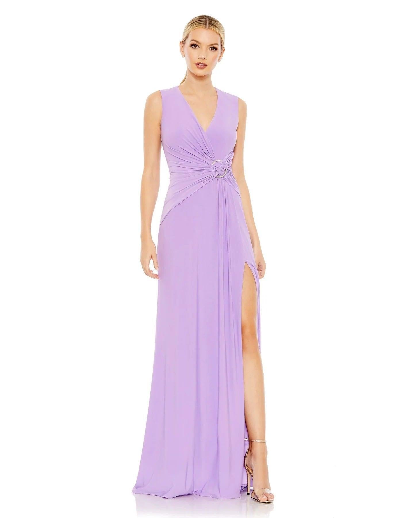 Mac Duggal Long Sleeveless Formal Gown Sale