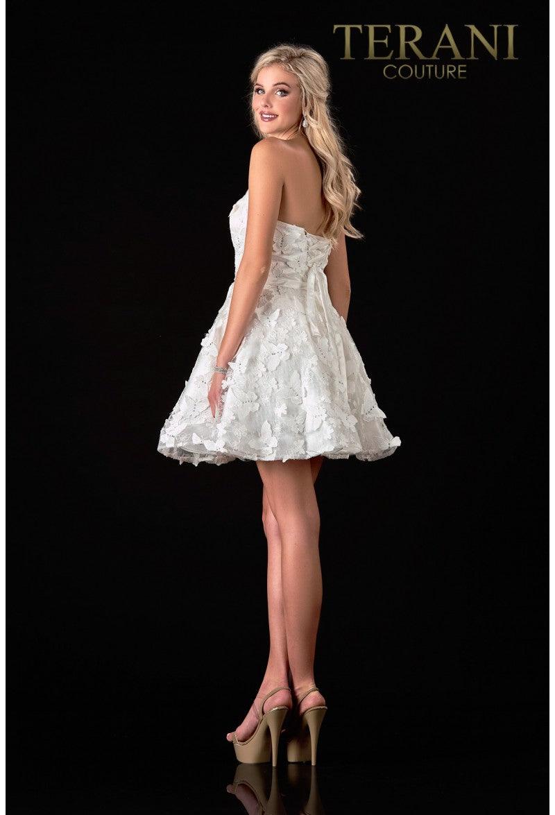 Terani Couture 2111P4246 Strapless Short Prom Dress