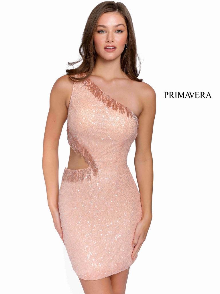 Primavera Couture Short One Shoulder Prom Dress 3863