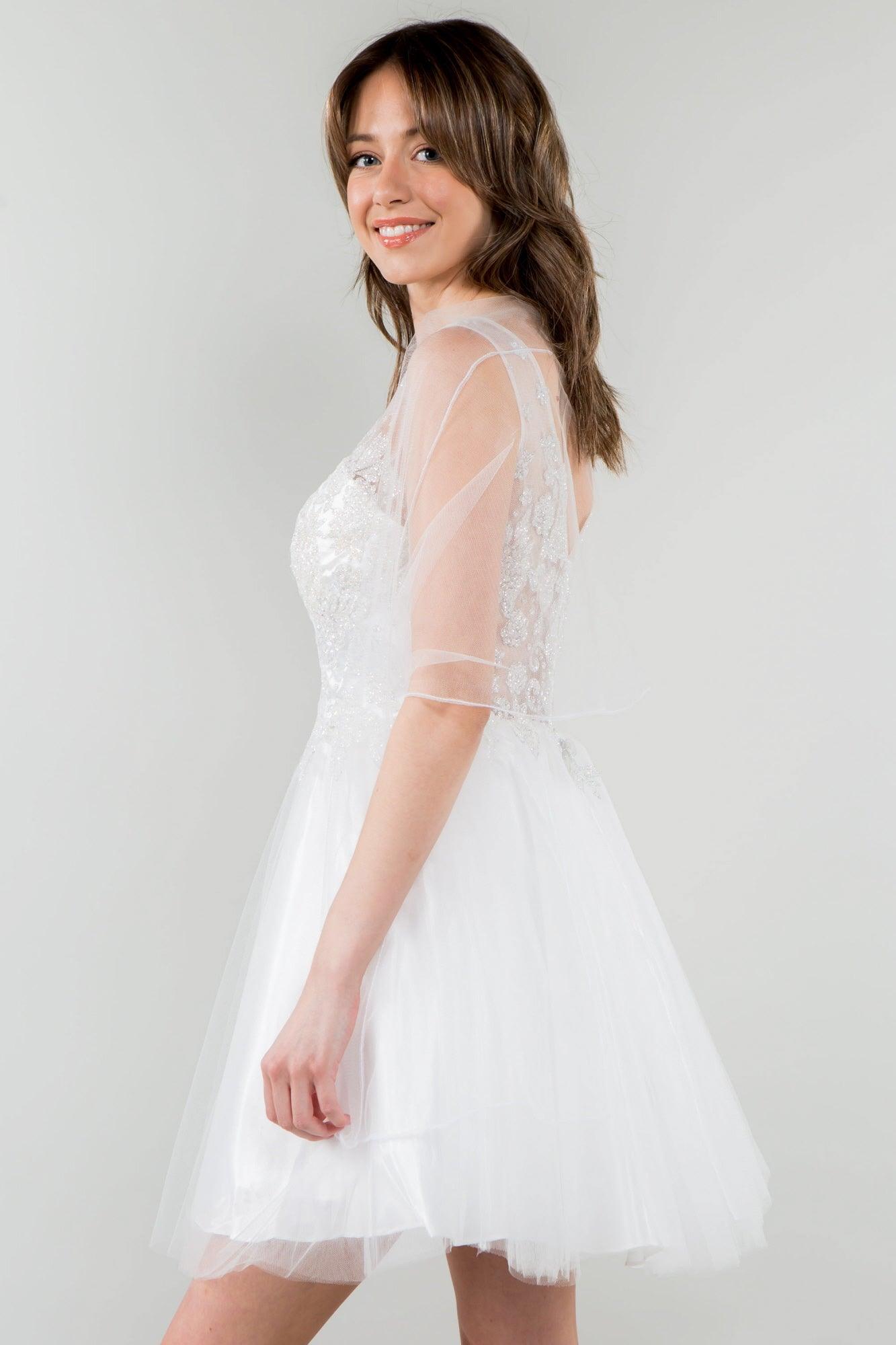 Glitter A Line Short Homecoming Dress