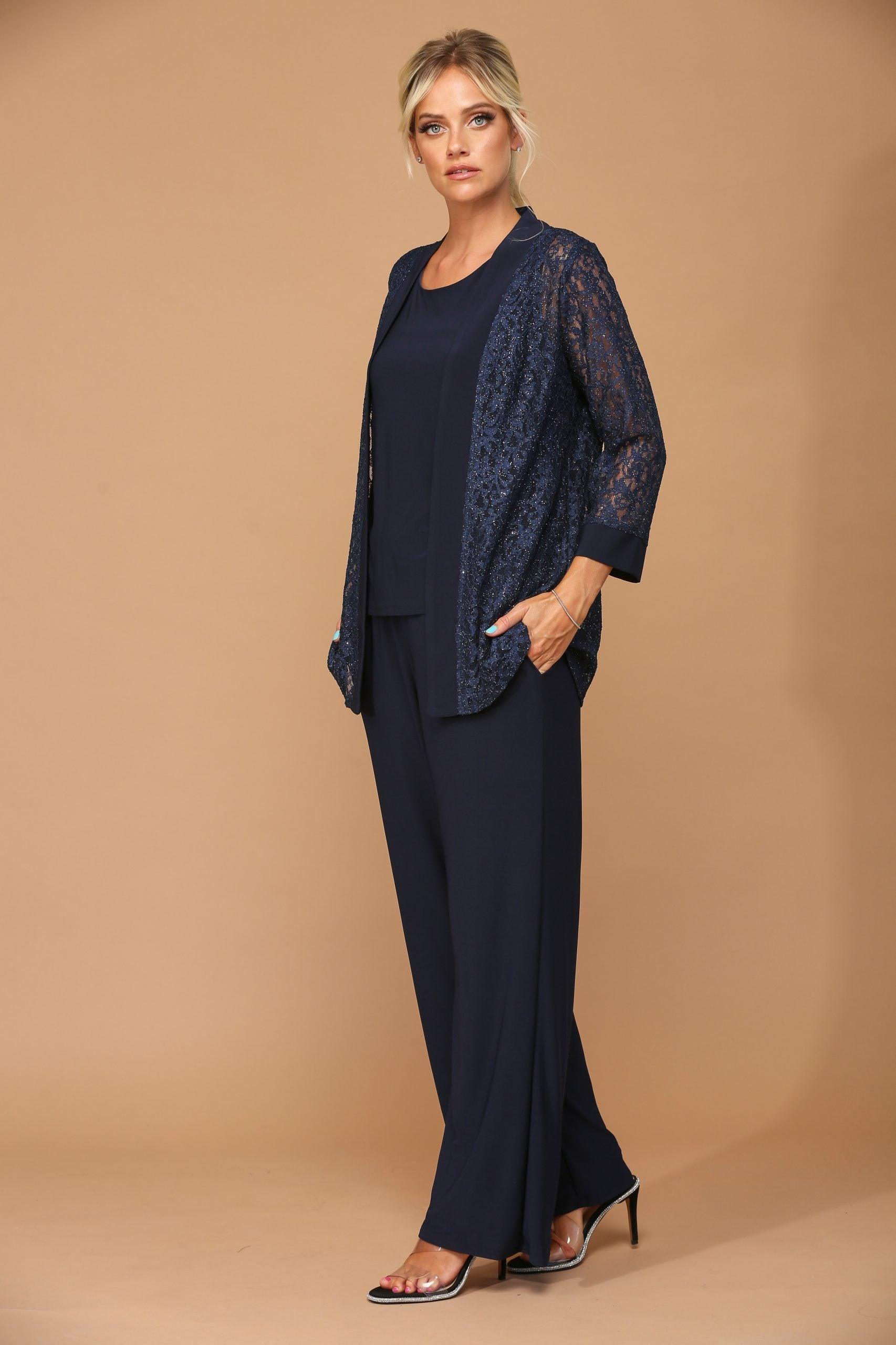 Long Formal Mother of the Bride Jacket Pant Suit Sale