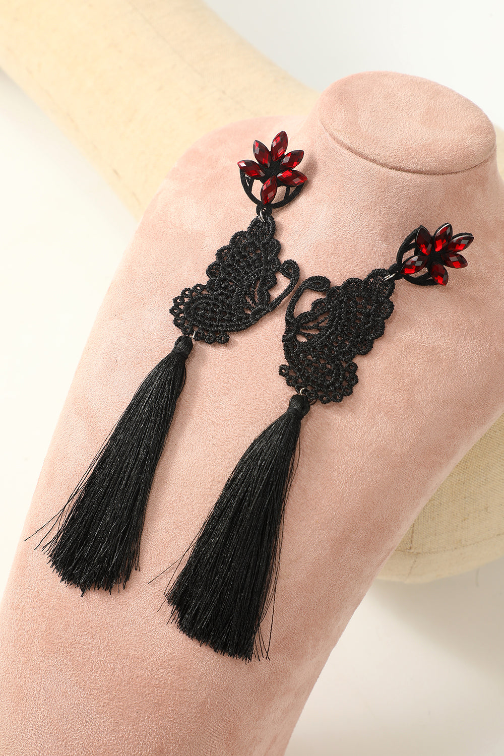 Butterfly Fringe Halloween Party Earrings with Beading