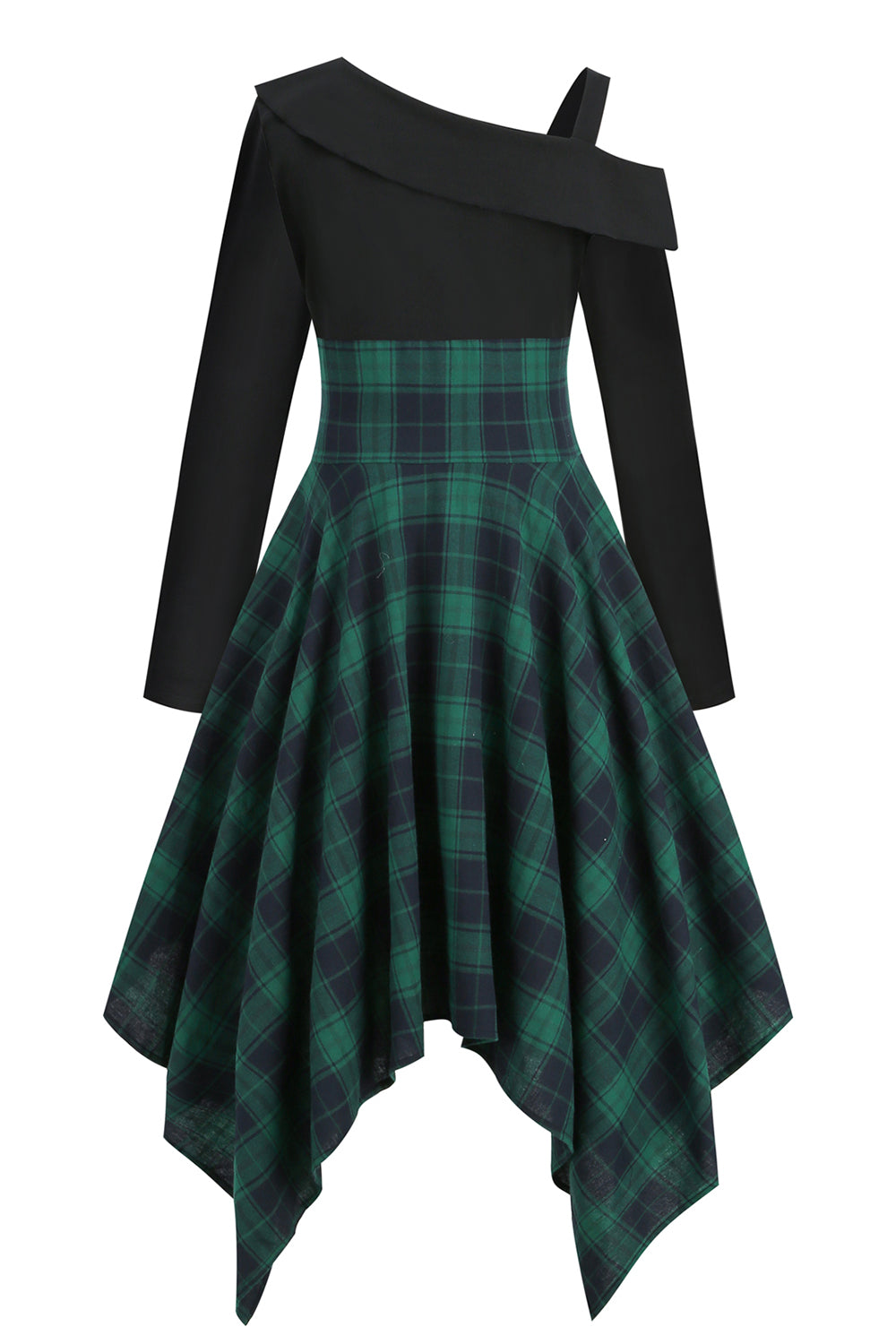 Green Plaid Halloween Vintage Dress