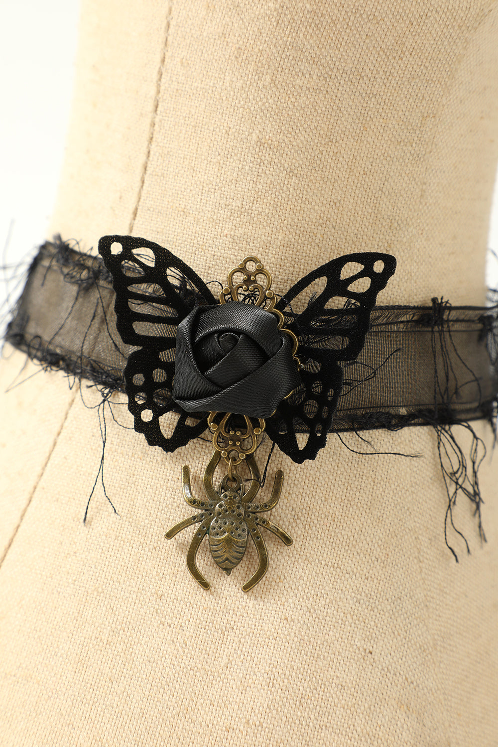 Halloween Spider Butterfly Fringe Choker