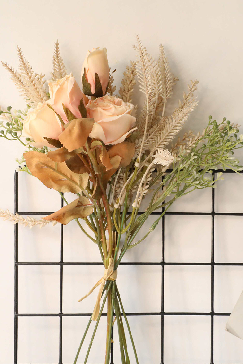 Straw Flowers Wedding Bouquet