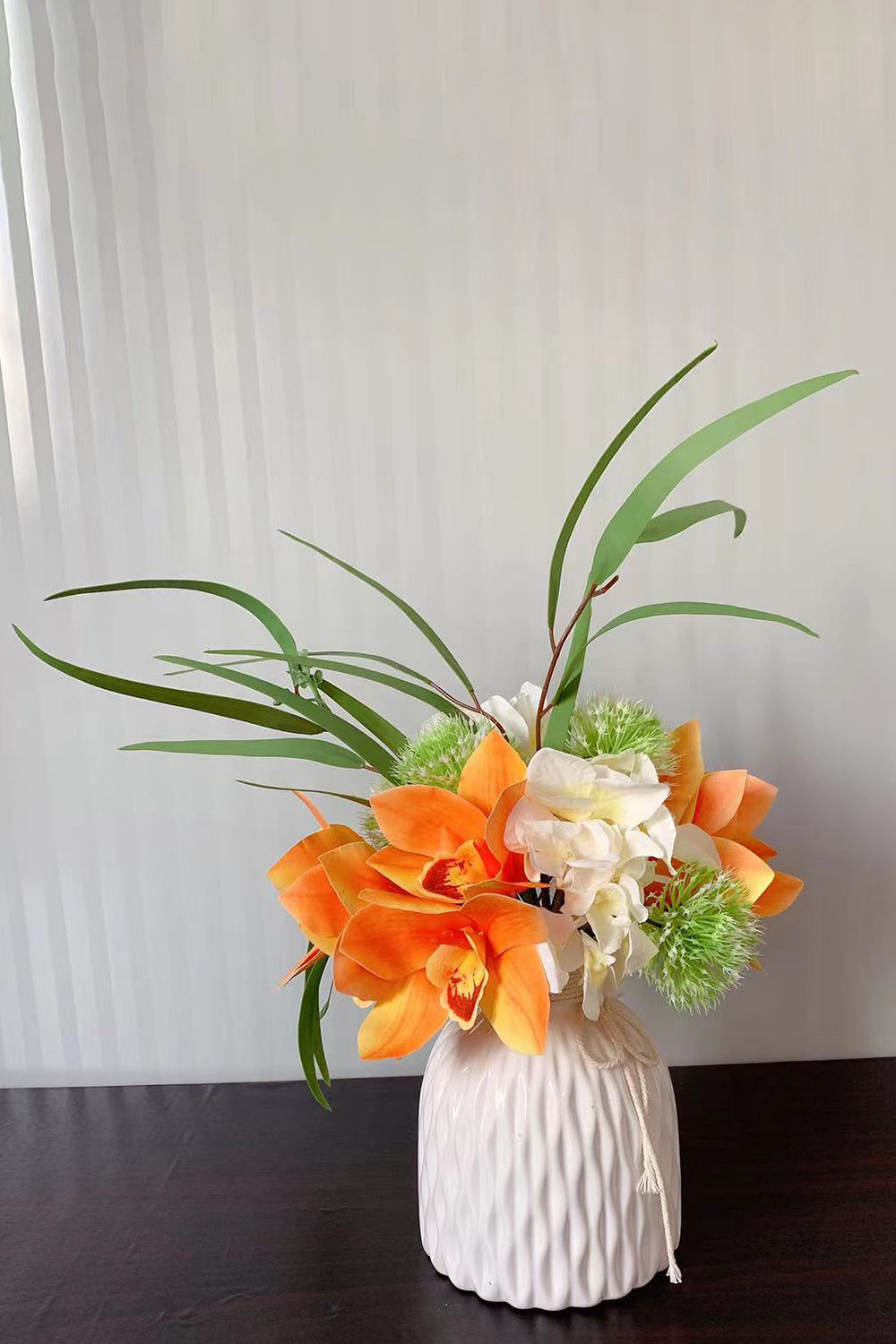 Orange Bridal or Bridesmaid Wedding Bouquet(Vase not Included)