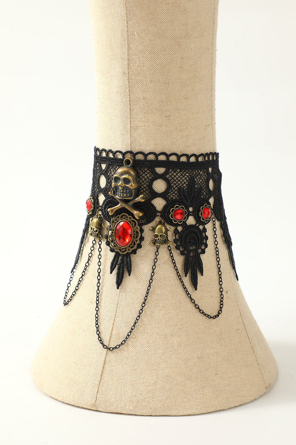 Black Lace Halloween Necklace