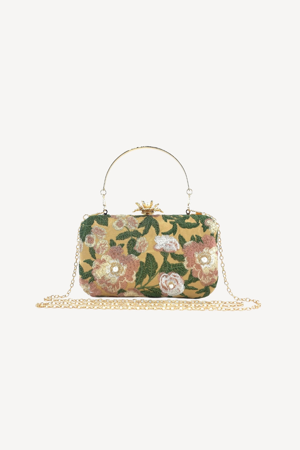 Vintage Embroidery Handmade Pearl Evening Bag