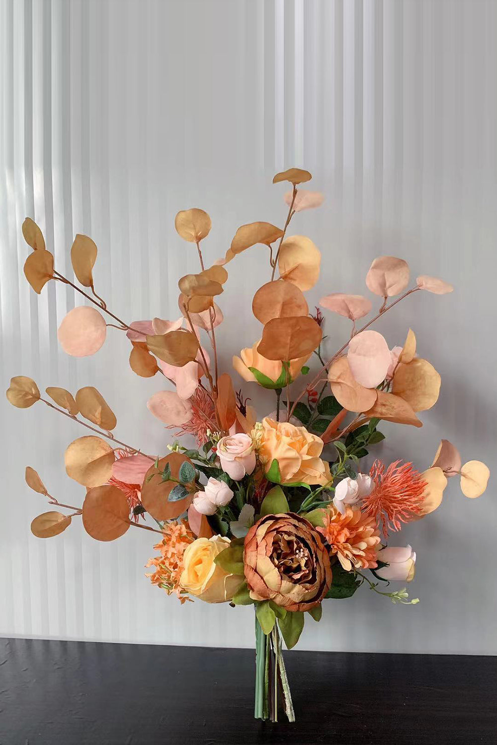 Orange Faux Bridal Handing Flowers (Vase not Included)