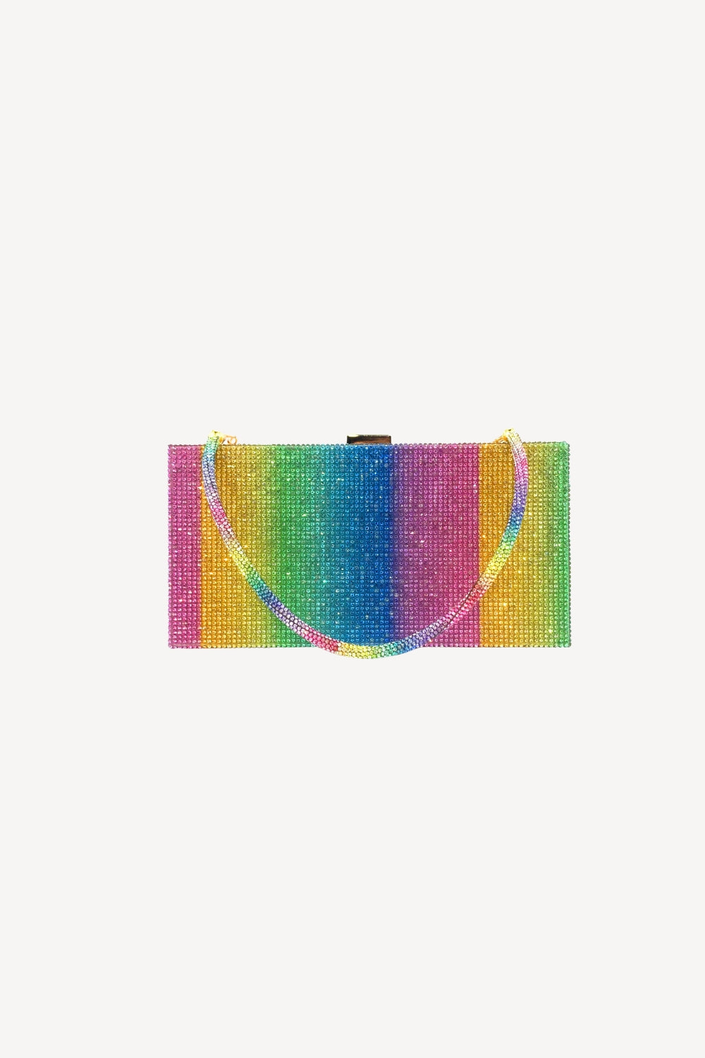 Sparkly Rainbow Rhinestone Evening Party Handbag