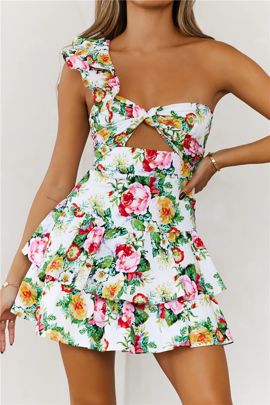 Ruffled Out Dress Floral Print