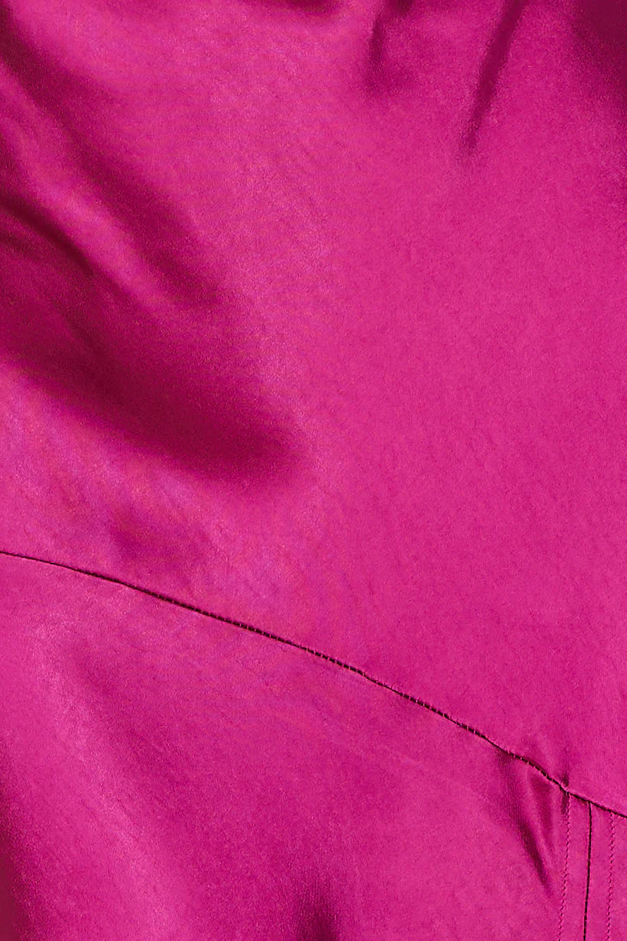Athenian Satin Maxi Dress Fuchsia