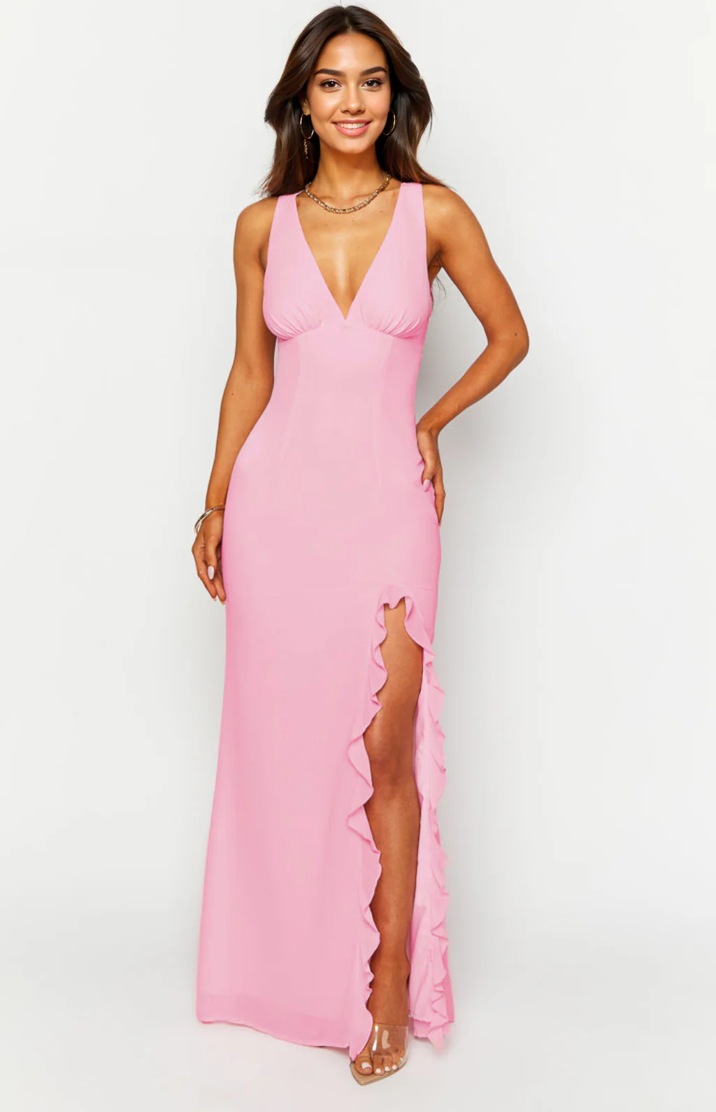 Kris Pink Maxi Dress