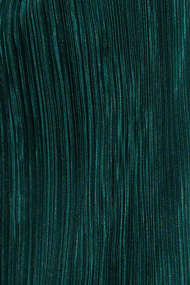 Horizons Meet Plisse Dress Forest Green