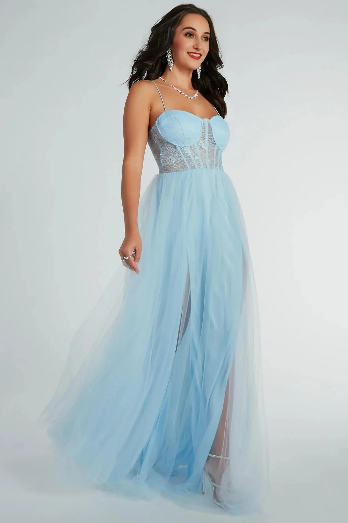 Hailey Formal Lace Bustier Dress