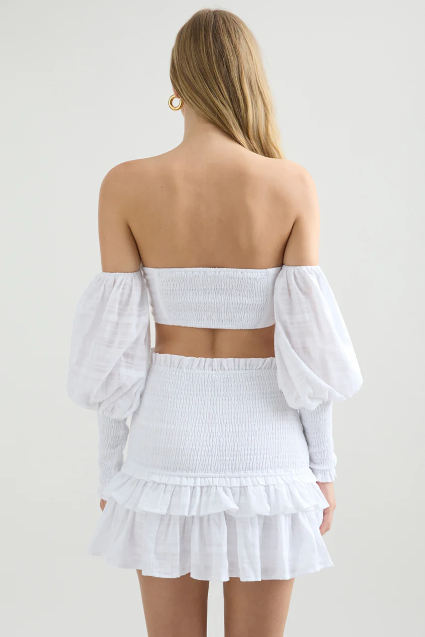 Luciano Crop Top - White