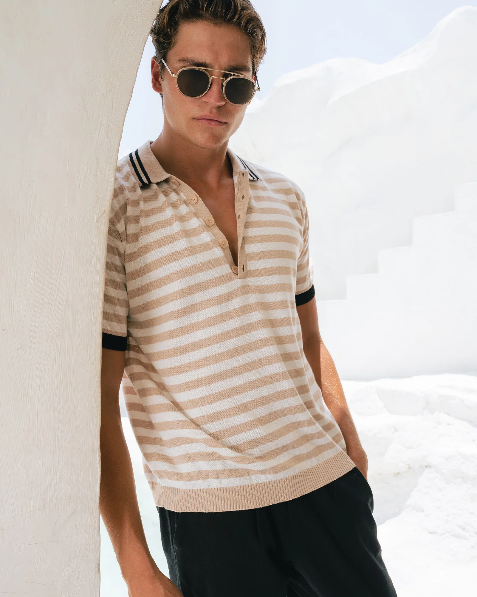 KAIN TOP - SAND STRIPE