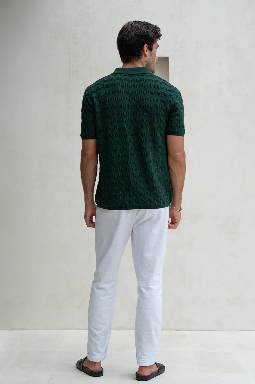 CASTRO KNIT TOP - FOREST