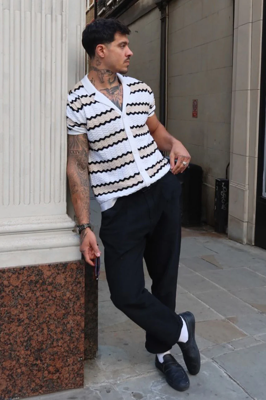 OTTO SHIRT - WHITE/SAND