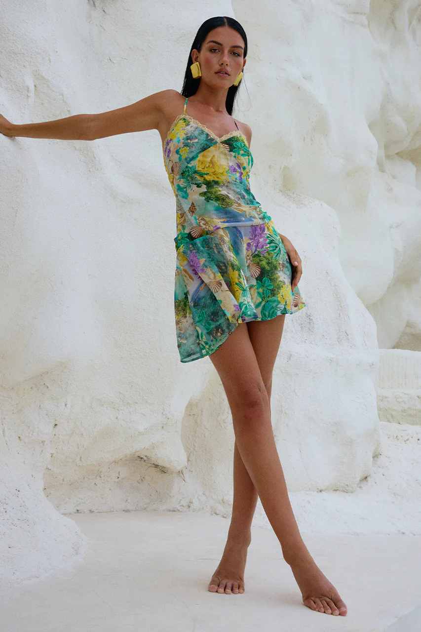 SURREY MINI DRESS - ESME PRINT