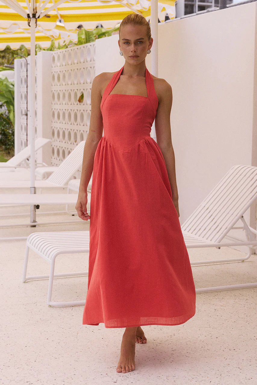 LOCKLEA MIDI DRESS - JAFFA