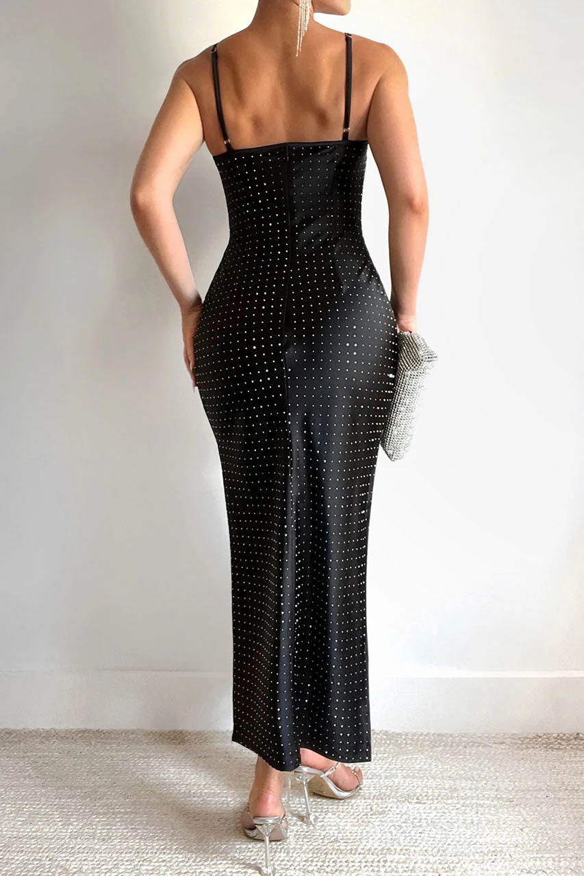 KALINA MIDI DRESS - BLACK