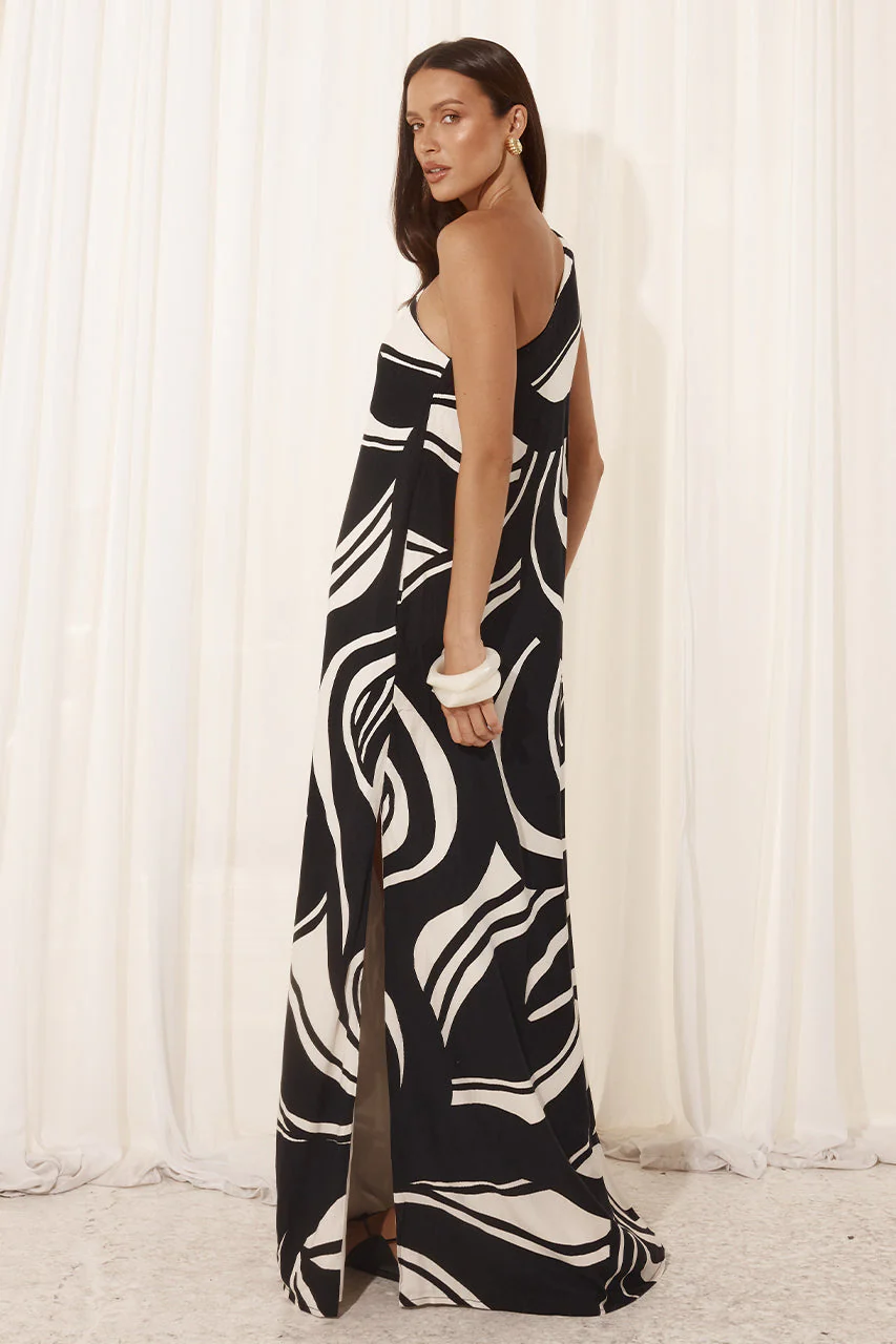 KATIKA MAXI DRESS - PANTINA BLACK