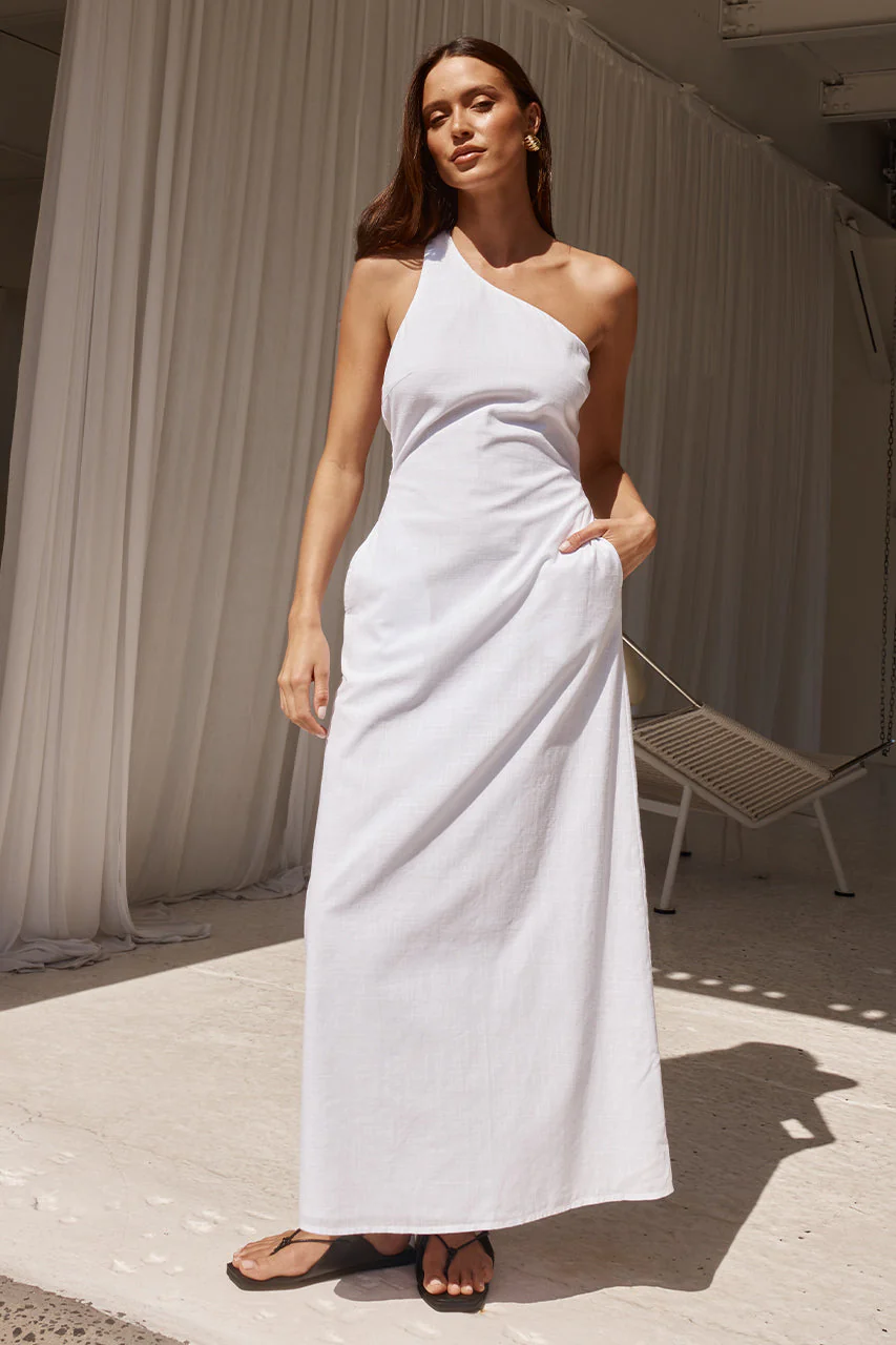 HARRI MIDI DRESS - WHITE
