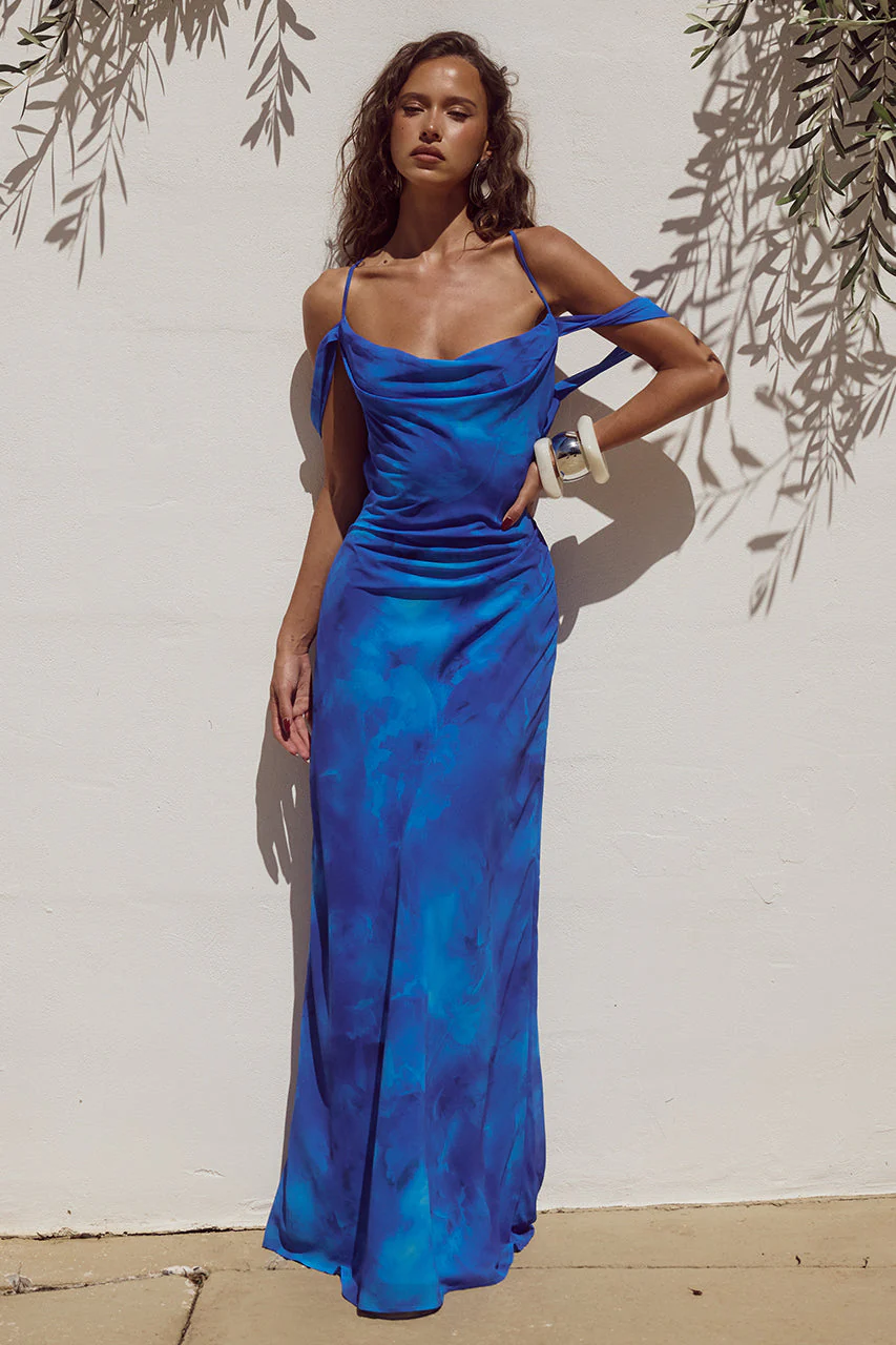 LAVONI MAXI DRESS - RAMONA BLUE