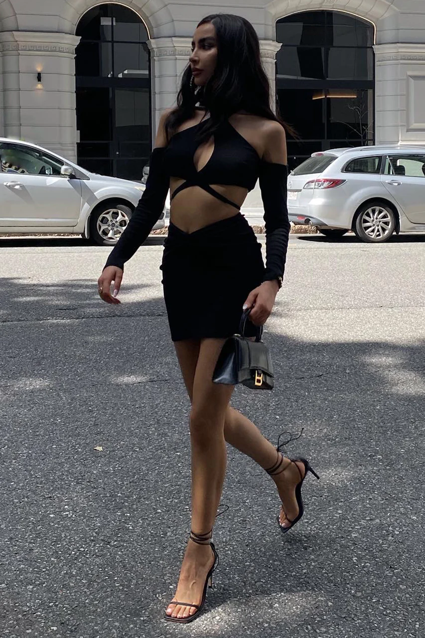 Ray Crop Top - Black