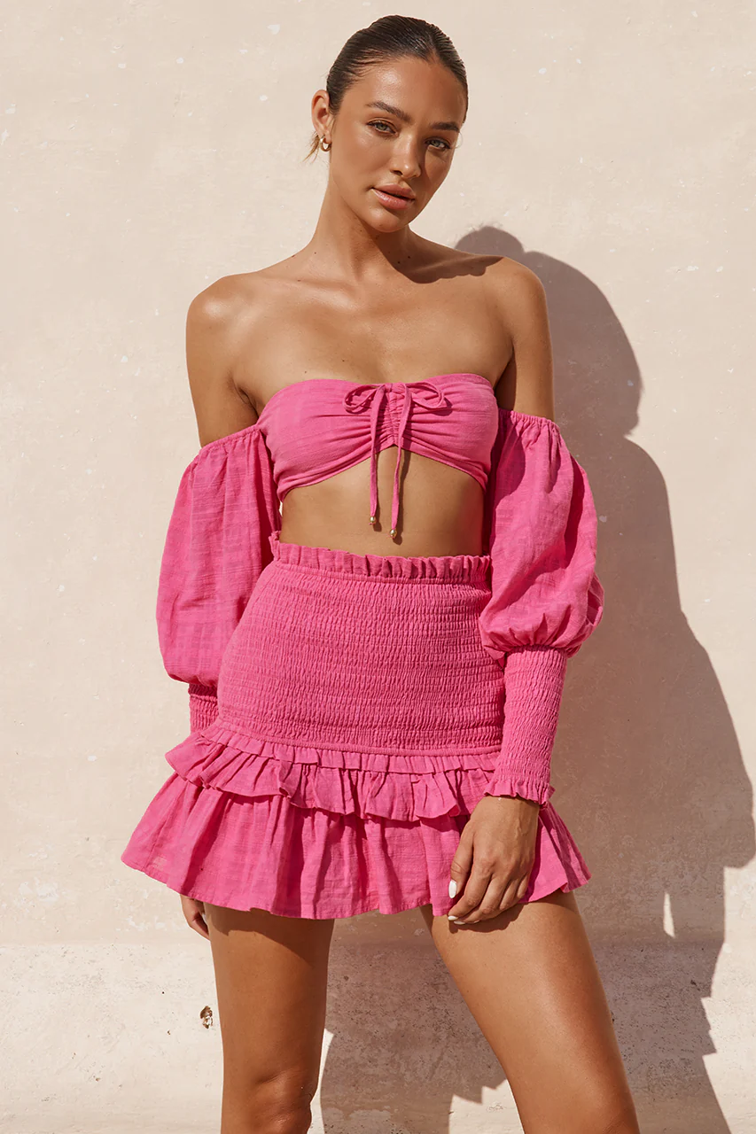 Luciano Crop Top - Fuchsia