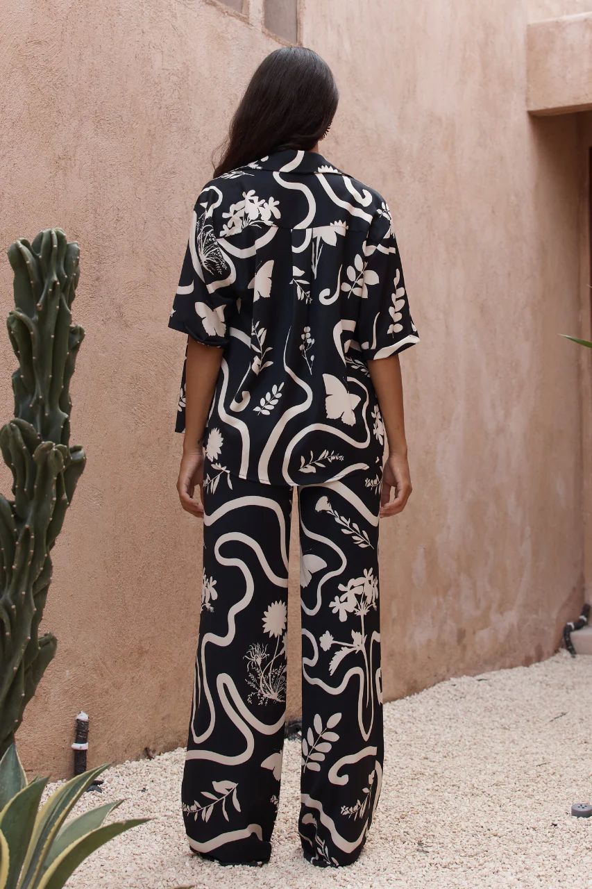 LEO SHIRT - BLACK/SAND