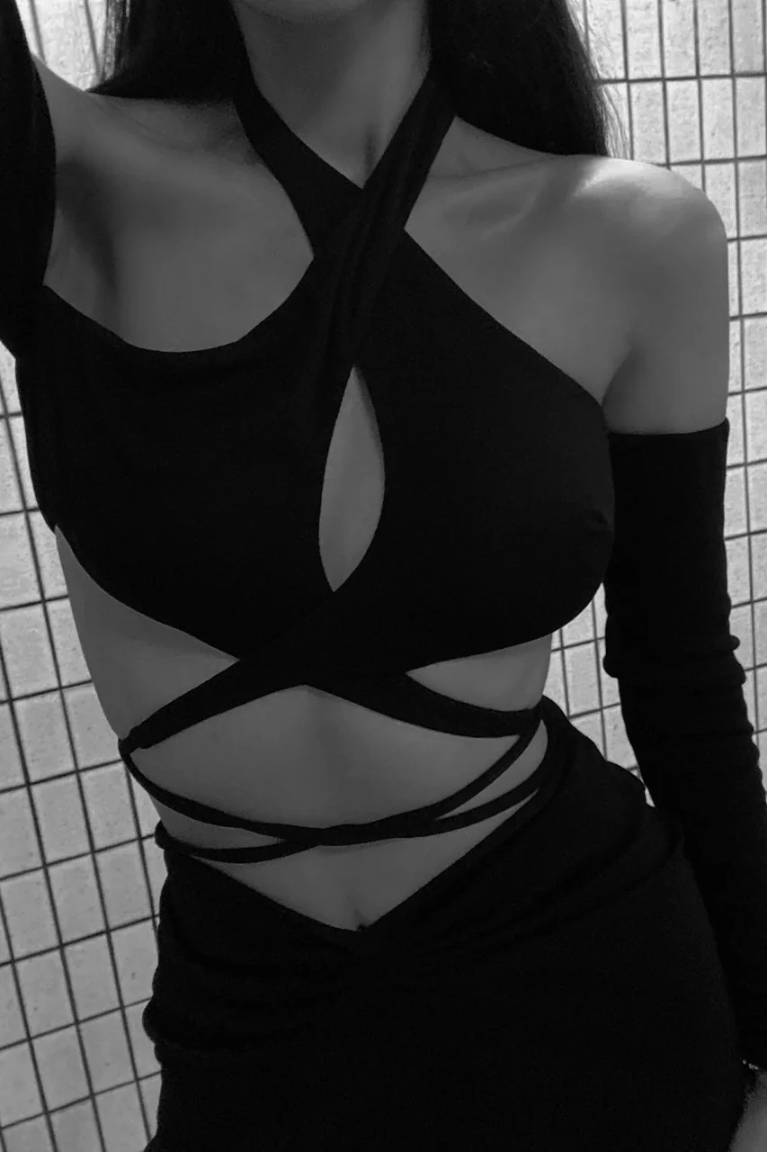 Ray Crop Top - Black