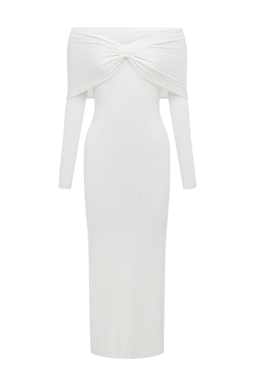 AIRILIE MIDI DRESS - WHITE