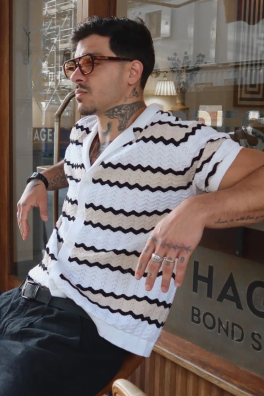 OTTO SHIRT - WHITE/SAND