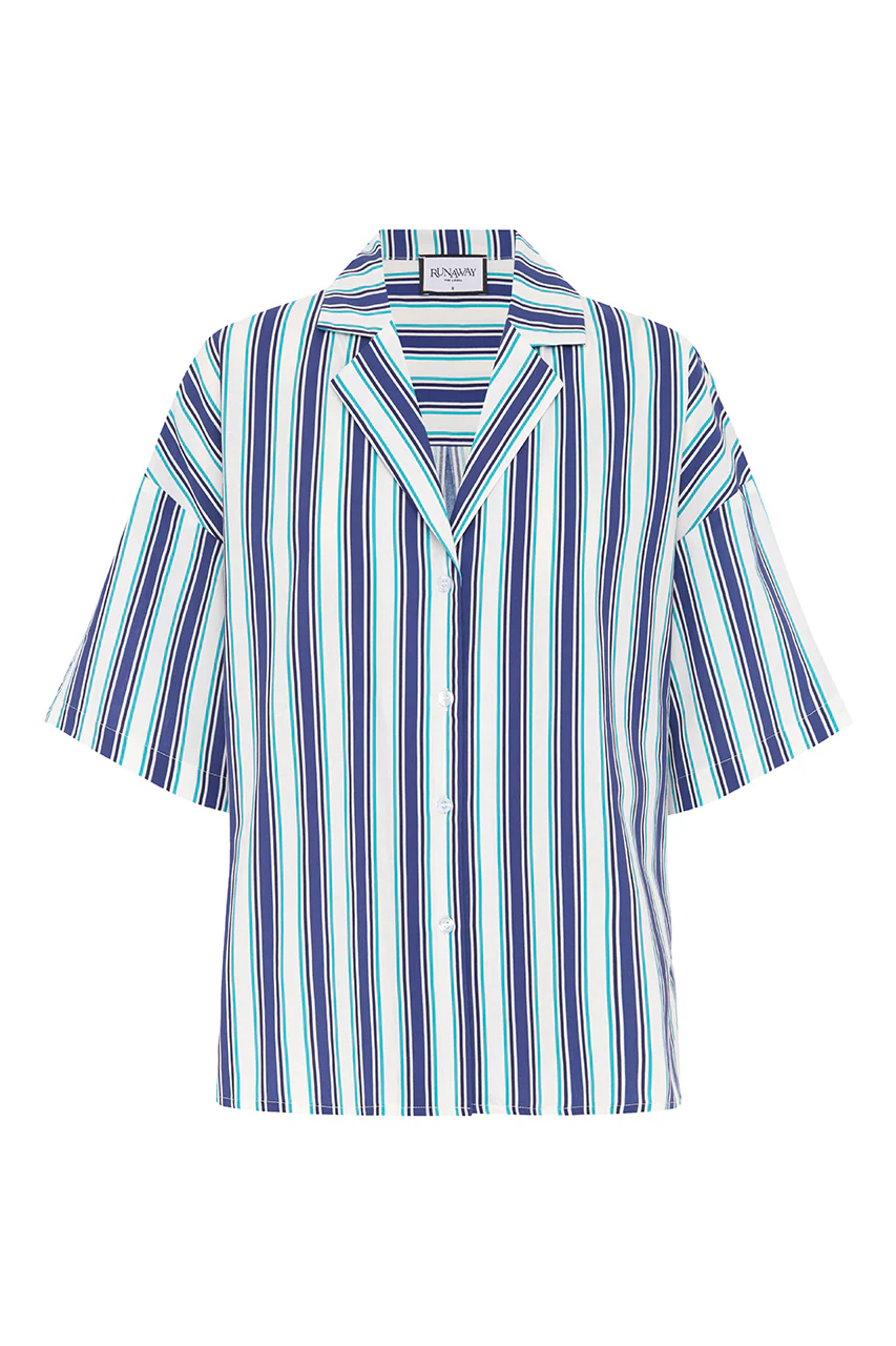 GABBIE TOP - BLUE MULTI