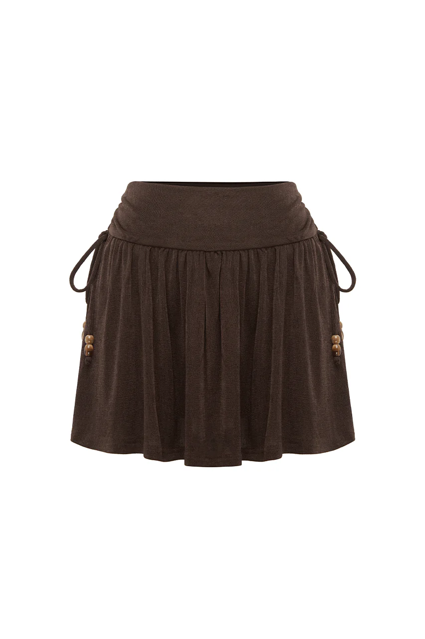 ODEYA MINI SKIRT - ESPRESSO