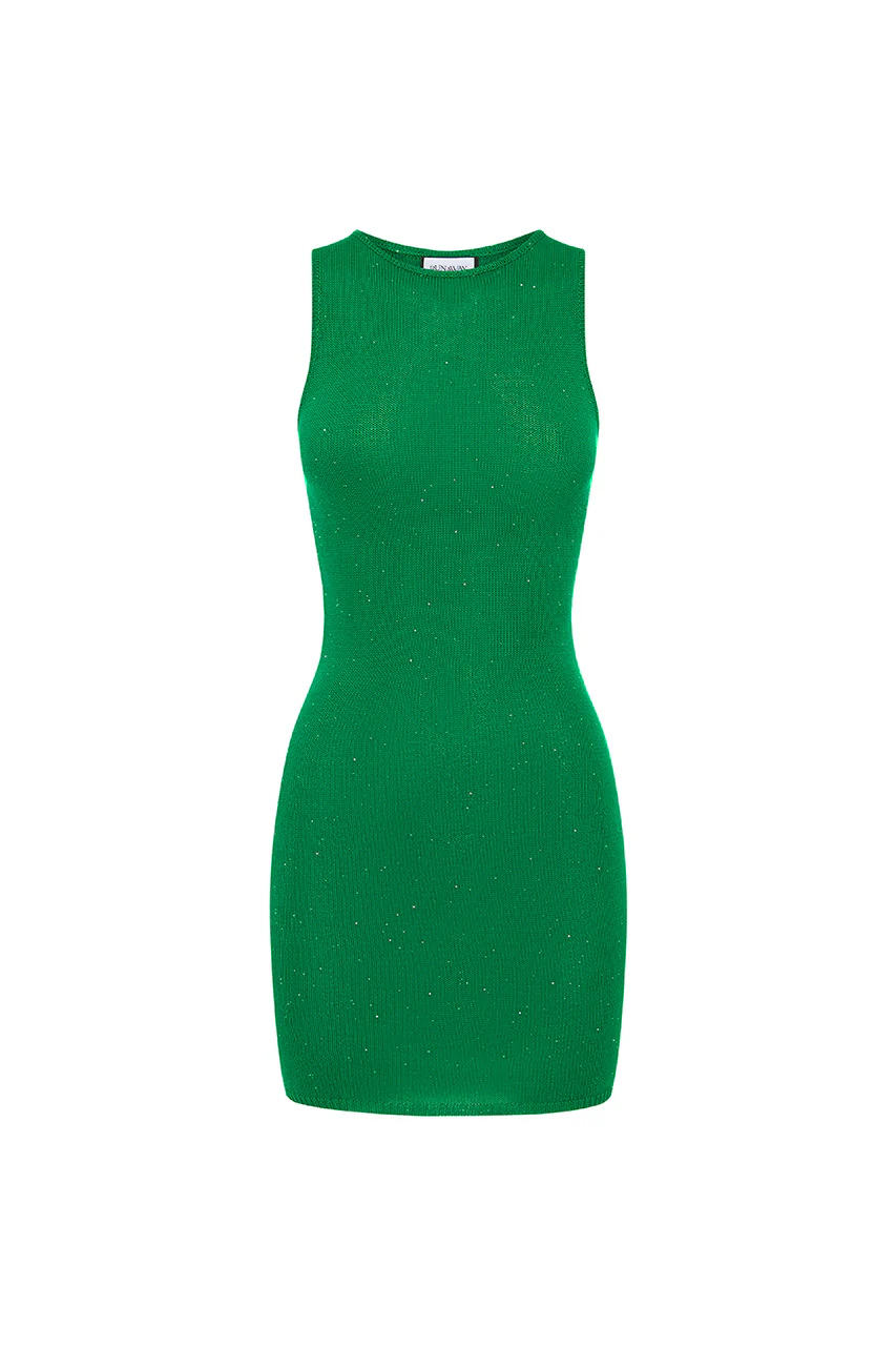 ODESSA MINI DRESS - EMERALD